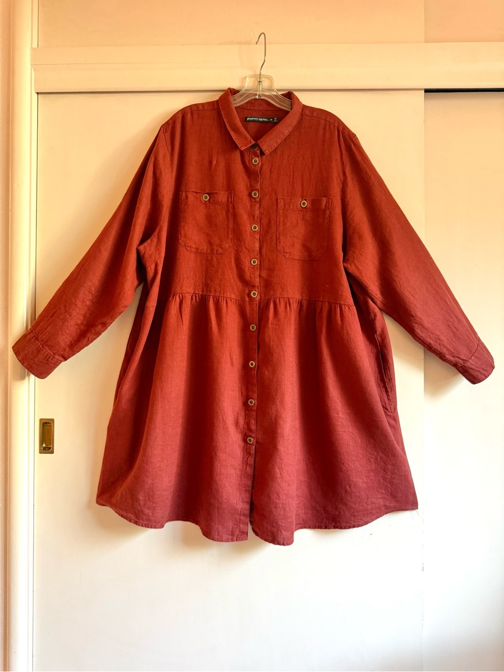Gudrun Sjoden Dress Tunic Top Linen XXL 2x